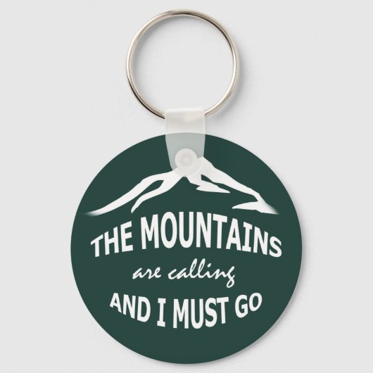 De bergen roepen sleutelhanger (Voorkant)