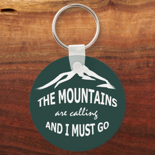 De bergen roepen sleutelhanger (Voorkant)