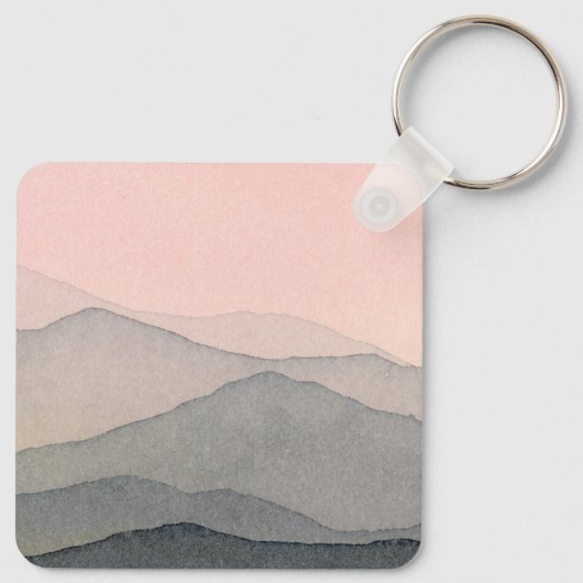 De bergen roepen Waterverf Sleutelhanger (Achterkant)