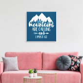 De Bergen Roken en Ik Moet Gaan Canvas Afdruk (Insitu (Woonkamer))