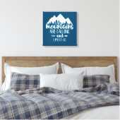 De Bergen Roken en Ik Moet Gaan Canvas Afdruk (Insitu (Slaapkamer))