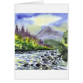 De bergen Sky Schilderen de Natuur van de kleine a