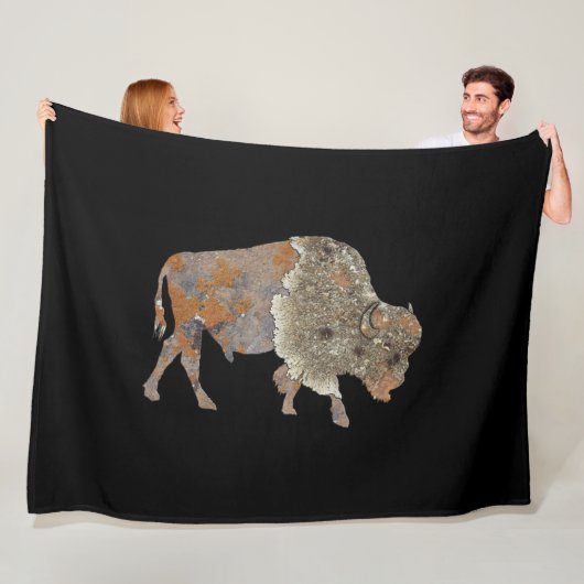 De bergen-spiriet-buffelbak leeg fleece deken (In situ)