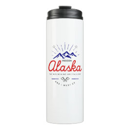 De Bergen van Alaska roepen ik moeten gaan Thermosbeker