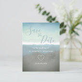 De bergen van de blauwe bergplaats sparen de datum briefkaart (Staand voorkant)