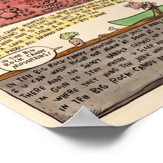 De bergen van het Snoep Big Rock Poster (Hoek)