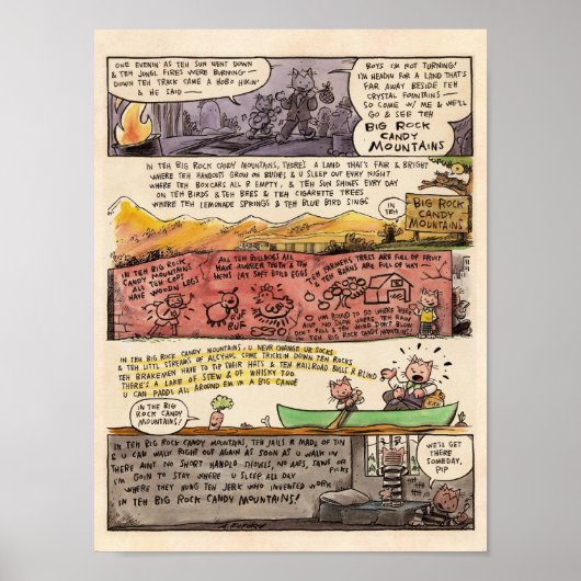 De bergen van het Snoep Big Rock Poster (Voorkant)