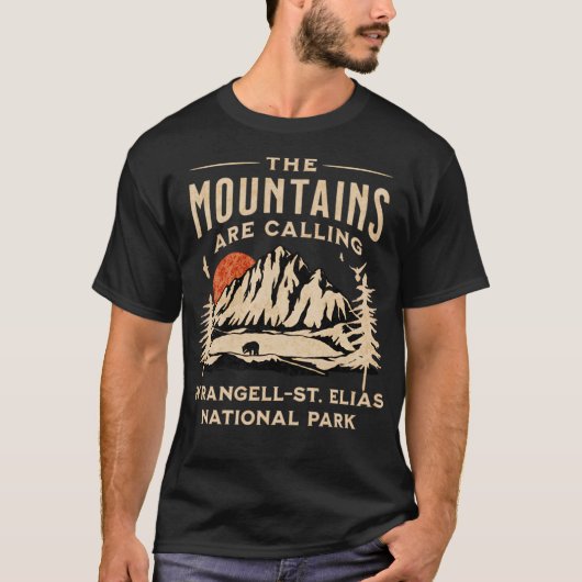 De bergen van het Wrangell-St. Elias National Park T-shirt (Voorkant)