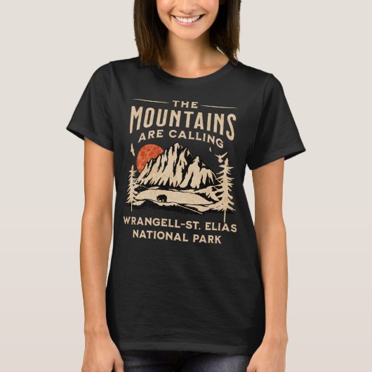 De bergen van het Wrangell-St. Elias National Park T-shirt (Voorkant)