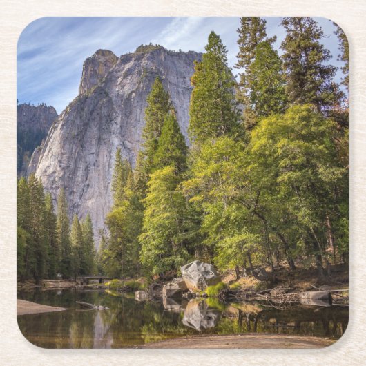 De bergen van Yosemite Kartonnen Onderzetters (Voorkant)