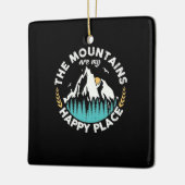 De bergen zijn mijn gelukkige plek keramisch ornament (Links)