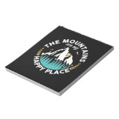 De bergen zijn mijn gelukkige plek notitieblok (Linkerzijde)