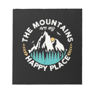 De bergen zijn mijn gelukkige plek notitieblok