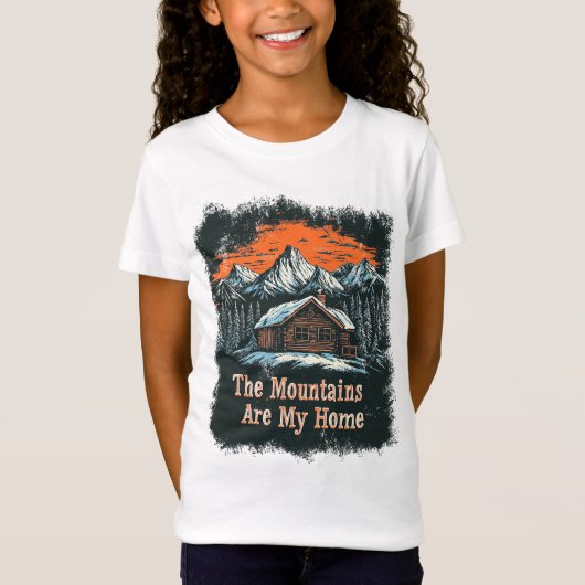 De bergen zijn mijn thuis t-shirt (Voorkant)