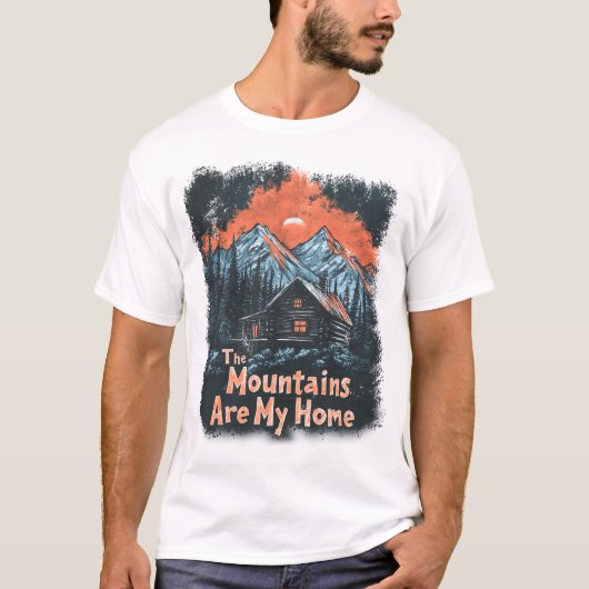 De bergen zijn mijn thuis t-shirt (Voorkant)