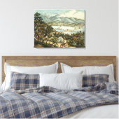 De berggebieden van de Catskills Canvas Afdruk (Insitu (Slaapkamer))