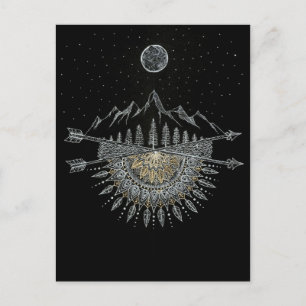 De Bergketen Mandala van de Hemel van de maan en Briefkaart