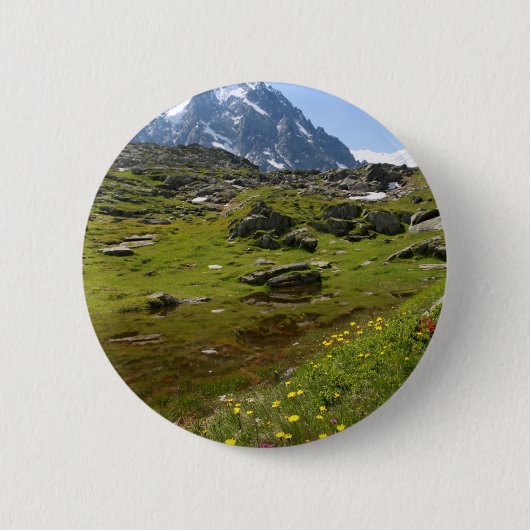 De bergketen van de Alpen - Verbluffend! Ronde Button 5,7 Cm (Voorkant)