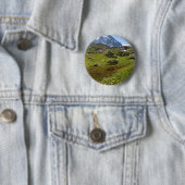 De bergketen van de Alpen - Verbluffend! Ronde Button 5,7 Cm (In situ)