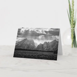 De Bergketen van Grand Teton in Zwart-wit Kaart