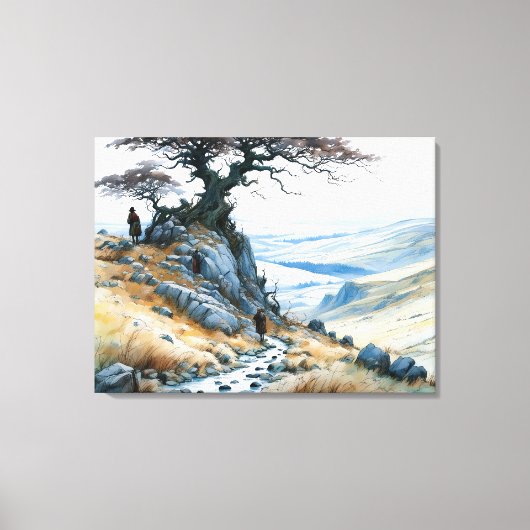 De bergpas canvas afdruk (Voorkant)