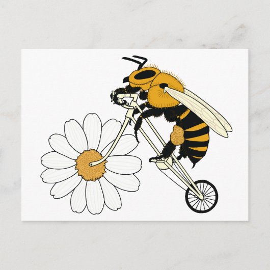 De Berijdende Fiets van de bij met het Wiel van de Briefkaart (Voorkant)