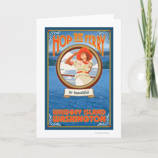 De Berijdende Veerboot van de vrouw - Whidbey Kaart (Voorkant)