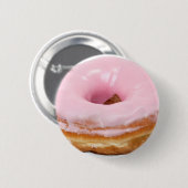 De Berijpte Doughnut van het Voedsel van het Ronde Button 5,7 Cm (Voorkant /achterkant)