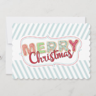 De berijpte koekjes van Kerstmis van de keuken van Feestdagenkaart