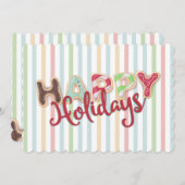 De berijpte koekjes van Kerstmis van de keuken van Feestdagenkaart (Voorkant / Achterkant)