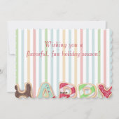 De berijpte koekjes van Kerstmis van de keuken van Feestdagenkaart (Achterkant)