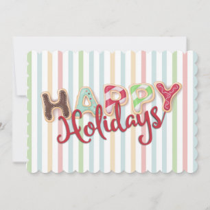 De berijpte koekjes van Kerstmis van de keuken van Feestdagenkaart