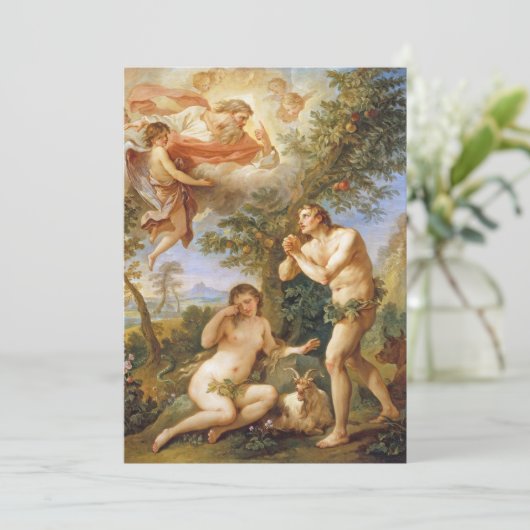 De berisping van Adam en Eva Biblical Religieuze K (Staand voorkant)