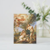De berisping van Adam en Eva Biblical Religious Ar Briefkaart (Staand voorkant)