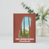 De Berkshires Massachusetts kaart (Staand voorkant)