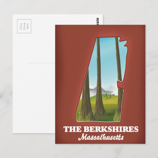 De Berkshires Massachusetts kaart (Voorkant / Achterkant)