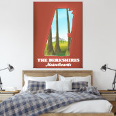 De Berkshires Massachusetts kaart Canvas Afdruk (Insitu (Slaapkamer))