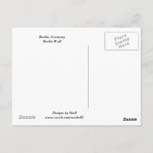 De Berlijnse muur Briefkaart (Achterkant)