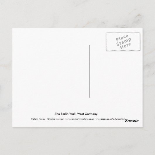 De Berlijnse muur Briefkaart (Achterkant)