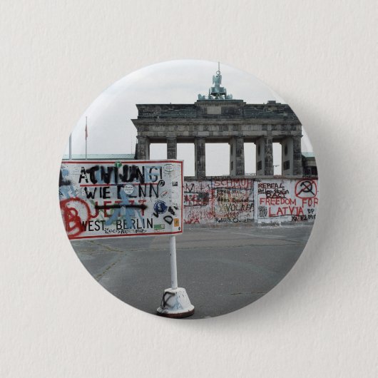 De Berlijnse muur Ronde Button 5,7 Cm (Voorkant)