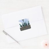 De Berlijnse Poort in het centrum van de stad - Br Vierkante Sticker (Envelop)
