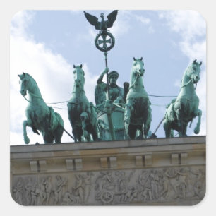 De Berlijnse Poort in het centrum van de stad - Br Vierkante Sticker