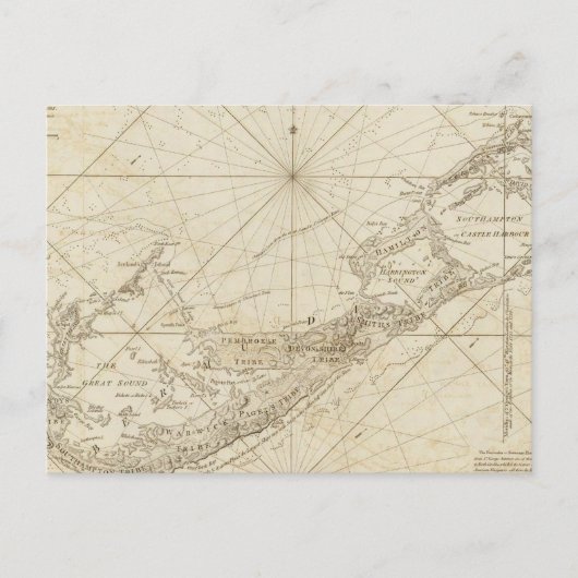 De Bermudas- of zomereilanden Briefkaart (Voorkant)