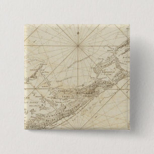 De Bermudas- of zomereilanden Vierkante Button 5,1 Cm