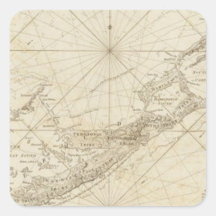 De Bermudas- of zomereilanden Vierkante Sticker