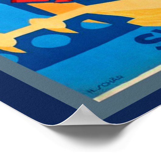 De Berne Zwitserland reisposter uit 1930 is pracht Poster (Hoek)