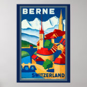 De Berne Zwitserland reisposter uit 1930 is pracht Poster (Voorkant)