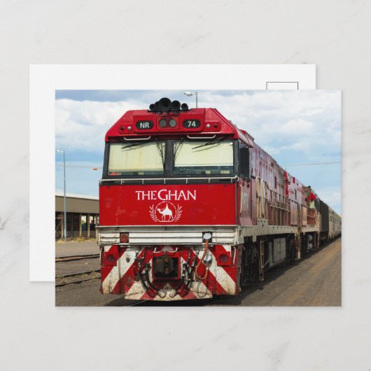De beroemde Australische trein Ghan Briefkaart (Voorkant / Achterkant)