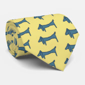 De beroemde blauwe hond, teckel stropdas (Opgerold)