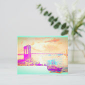 De beroemde Brooklyn Bridge Briefkaart (Staand voorkant)